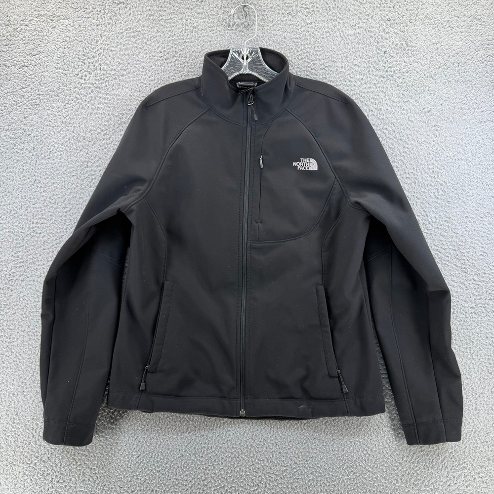 The North Face Women's Large Apex Bionic Softshell Jacket Black Full Zip AMVX